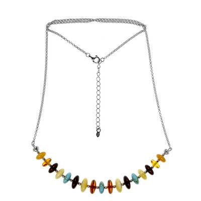Collana in argento con Ambra Baltica (dagen)