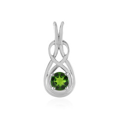 Ciondolo in argento con Diopside Russo