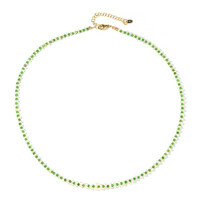 Collana in argento con Diopside Russo
