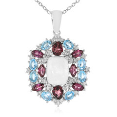 Collana in argento con Pietra di Luna Arcobaleno