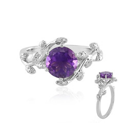 Anello in argento con Ametista Zambiana