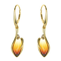 Orecchini in argento con Ambra Baltica