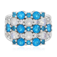 Anello in argento con Apatite Blu Neon