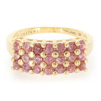 Anello in oro con Zaffiro Padparadscha (non riscaldato) (AMAYANI)