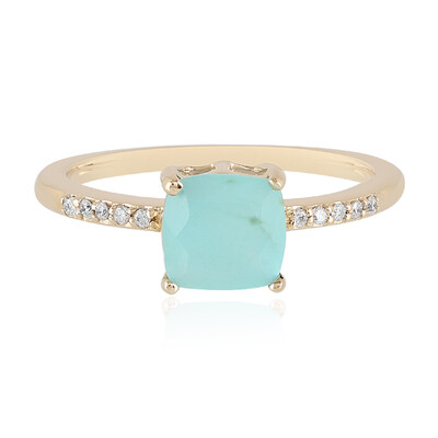 Anello in oro con Opale Paraiba (AMAYANI)