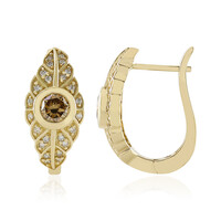 Orecchini in oro con Diamante Champagne I2 (de Melo)