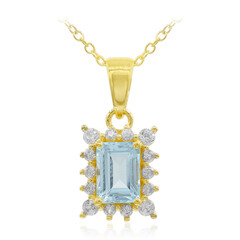 Collana in argento con Topazio Blu Cielo