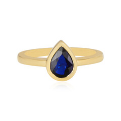 Anello in argento con Spinello Blu Royal
