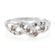 Anello placcato in platino con Diamante Fancy