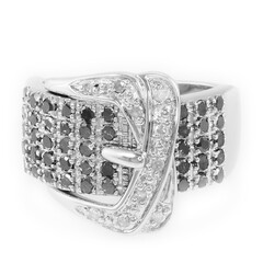 Anello in argento con Diamante Nero