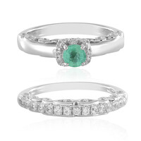 Anello in argento con Smeraldo Colombiano