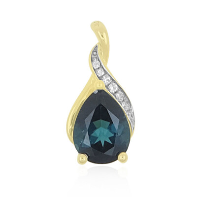 Ciondolo in oro con Indicolite Brasiliana