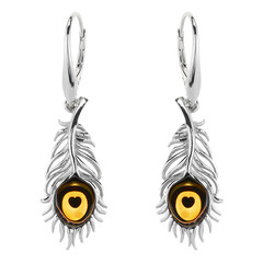 Orecchini in argento con Ambra Baltica