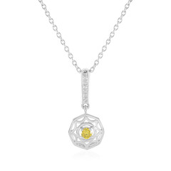 Collana in argento con Diamante Giallo I2