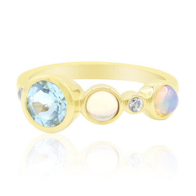 Anello in argento con Topazio Blu Cielo