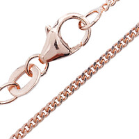 Catena grumetta piatta in oro rosa 9K - 45 cm - 2,5 g