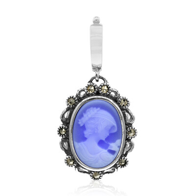 Ciondolo in argento con Agata Blue Lace