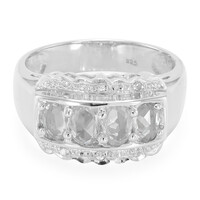 Anello in argento con Zaffiro Bianco