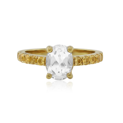 Anello in argento con Topazio Bianco