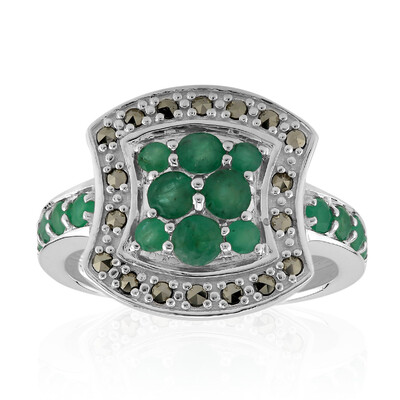 Anello in argento con Smeraldo Zambia (Annette classic)