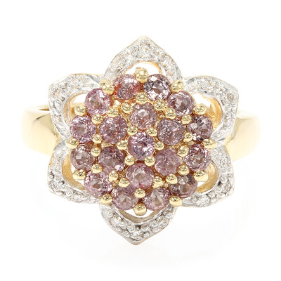 Anello in oro con Zaffiro Padparadscha (non riscaldato) (AMAYANI)