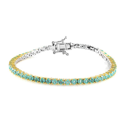 Bracciale in argento con Fluoroapatite Verde (Gems en Vogue)