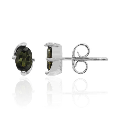 Orecchini in argento con Tormalina Verde