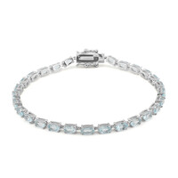 Bracciale in argento con Topazio Blu Cielo