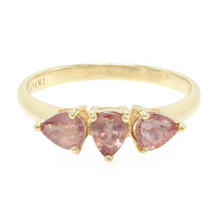 Anello in oro con Zaffiro Padparadscha (non riscaldato) (AMAYANI)