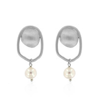 Orecchini in argento con Perla d'Acqua Dolce Bianca (Joias do Paraíso)