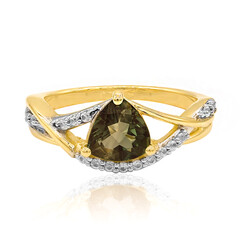 Anello in oro con Tibetanite Verde