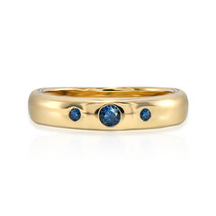 Anello in argento con Diamante Blu Cielo I2