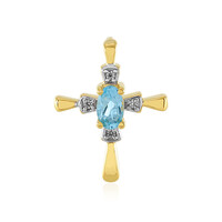 Ciondolo in argento con Topazio Blu Svizzero