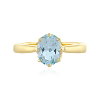 Anello in argento con Topazio Blu Cielo