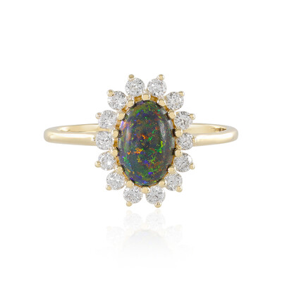 Anello in oro con Opale Matrice Andamooka (AMAYANI)