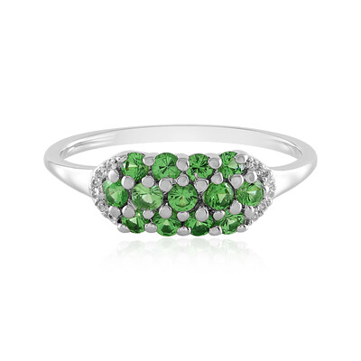 Anello in argento con Tsavorite della Tanzania