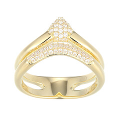 Anello in argento con Zircone (Adela Silber)