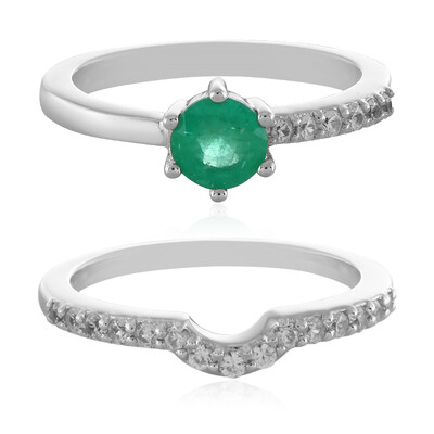 Anello in argento con Smeraldo Russo