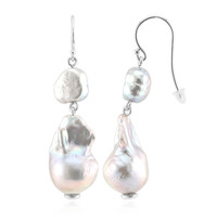 Orecchini in argento con Perla d'Acqua Dolce Argentata (TPC)