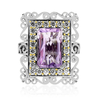 Anello in argento con Ametista Rose de France (Dallas Prince Designs)