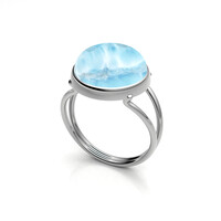 Anello in argento con Larimar