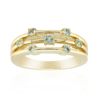 Anello in oro con Berillo Verde Menta Nigeriano