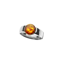 Anello in argento con Ambra Baltica