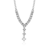 Collana in argento con Topazio Bianco