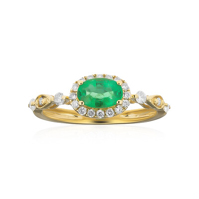 Anello in oro con Smeraldo Zambia AAA (CIRARI)