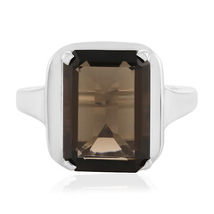 Anello in argento con Quarzo Fumè