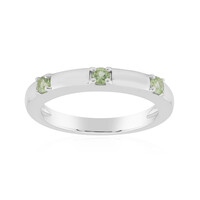 Anello in argento con Zaffiro Verde di Tuléar  (Pallanova)