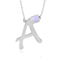 Collana in argento con Pietra di Luna Arcobaleno