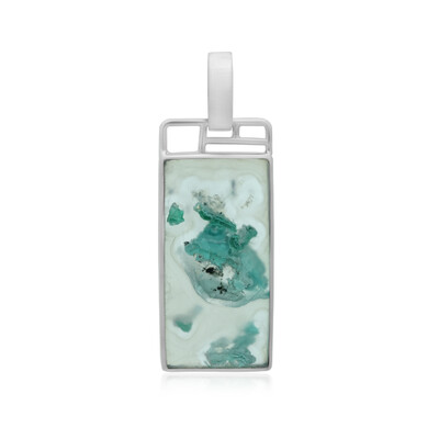 Ciondolo in argento con Gemma Silicea (Bali Barong)