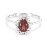 Anello in argento con Granato Malaya